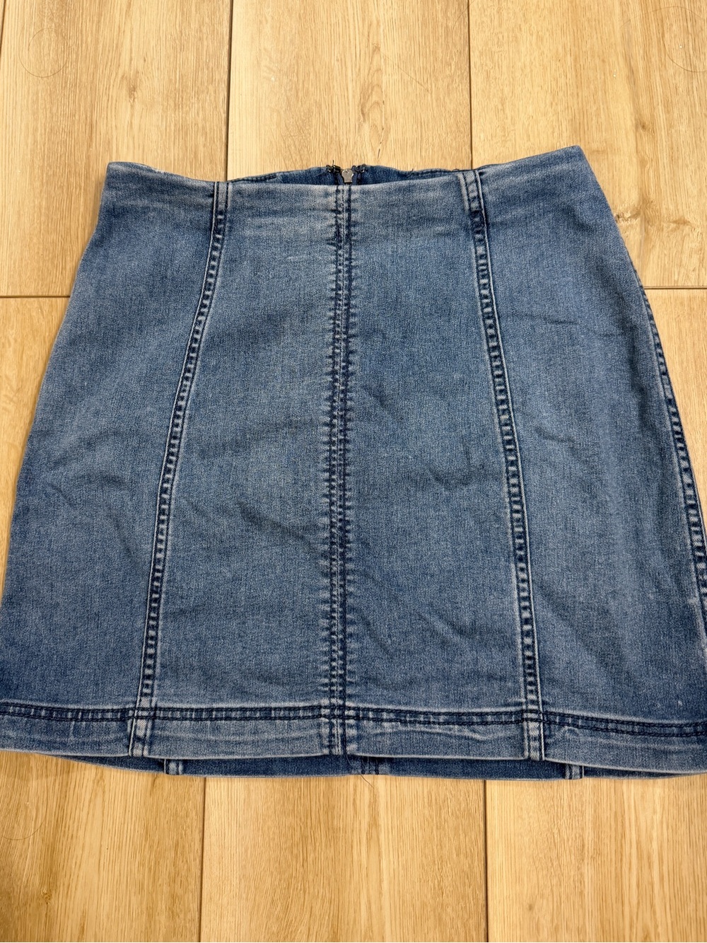 Free People Blue Denim Mini Skirt